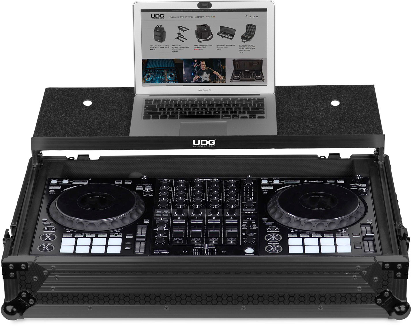 U91055BL – FC PIONEER DDJ-1000 BLACK PLUS (LAPTOP SHELF + WHEELS)